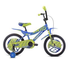 Rower dziecięcy Capriolo BMX 16" HT KID limonkowo-niebieski