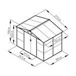 Domek ogrodowy G21 GAH 529 - 277 x 191 cm, antracytowy