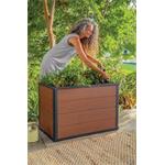 Doniczka Keter Maple Mobile Urban Garden Bed 88L brązowa