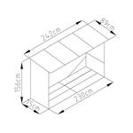 Drewutnia G21 WOH 335 - 242 x 89 cm, szara