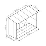 Drewutnia G21 WOH 682 - 302 x 119 cm, brąz