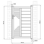 Furtka G21 Marion 100x158 cm prawa, antracytowa