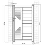 Furtka G21 Marion 100x173 cm prawa, antracytowa