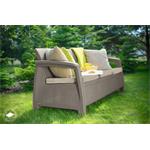 Meble ogrodowe Keter Corfu love seat max sofa trzyosobowa cappuccino