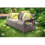 Meble ogrodowe Keter Corfu love seat max sofa trzyosobowa cappuccino