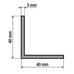 Profil aluminiowy G21 40x40x3 mm dł. 6m