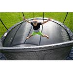 Trampolina G21 SpaceJump 430 cm, czarna, z siatką zabezpieczającą + drabinka gratis